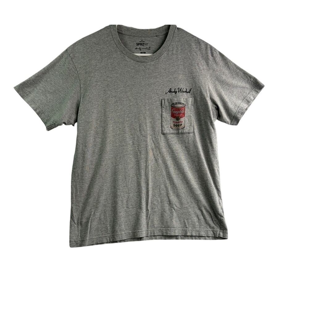 Uniqlo SPRZ NY Andy Warhol Campbell's Soup Pocket Tee - Gray - Size M - Picture 4 of 7